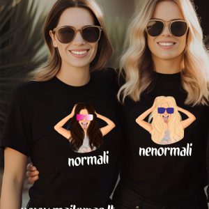 Marškinėliai: Normali nenormali marškinėliai draugėms 