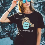 Marškinėliai: Noriu kavos ir pasakyk, kad aš graži