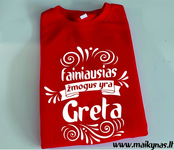 Džemperis: Fainiausias žmogus yra Greta 