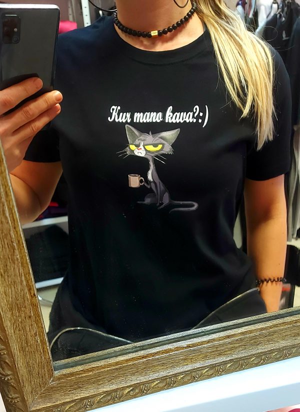 Marškinėliai: Kur mano kava? 