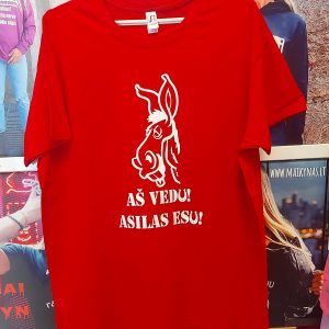 Marškinėliai: Aš vedu aš asilas 