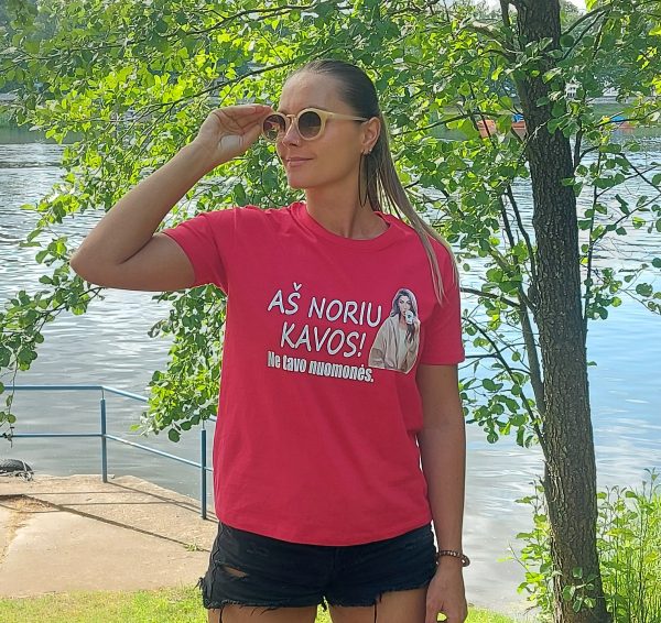 Marškinėliai: Noriu kavos, ne tavo nuomonės
