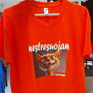 Marškinėliai: Nestresuojam, o gyvenam 