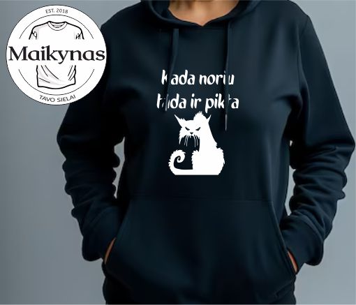 Džemperis: Kada noriu tada ir pikta su piktu katinu
